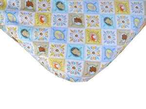 Born Wild in Blue Patchwork Crib Sheet or Changing pad cover-Crib Sheets-Crib Sheet-Jack and Jill Boutique