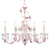 Alexa Crystal Flower 5 Light Chandelier - Pink-Chandeliers-Jack and Jill Boutique