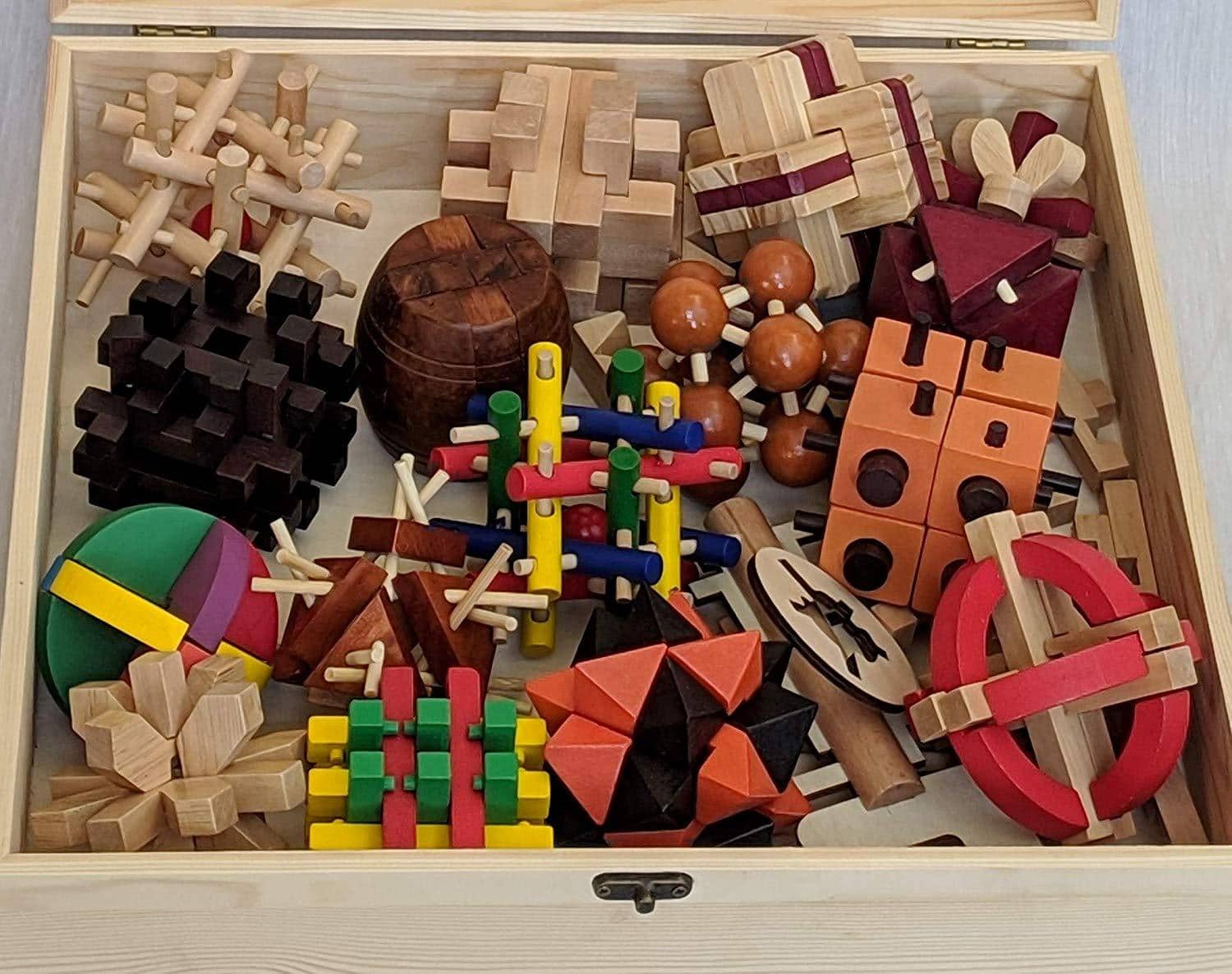 20-in-One Brain Teaser Wooden Puzzle Set for Toddlers to Adults-Wood Puzzle-Jack and Jill Boutique