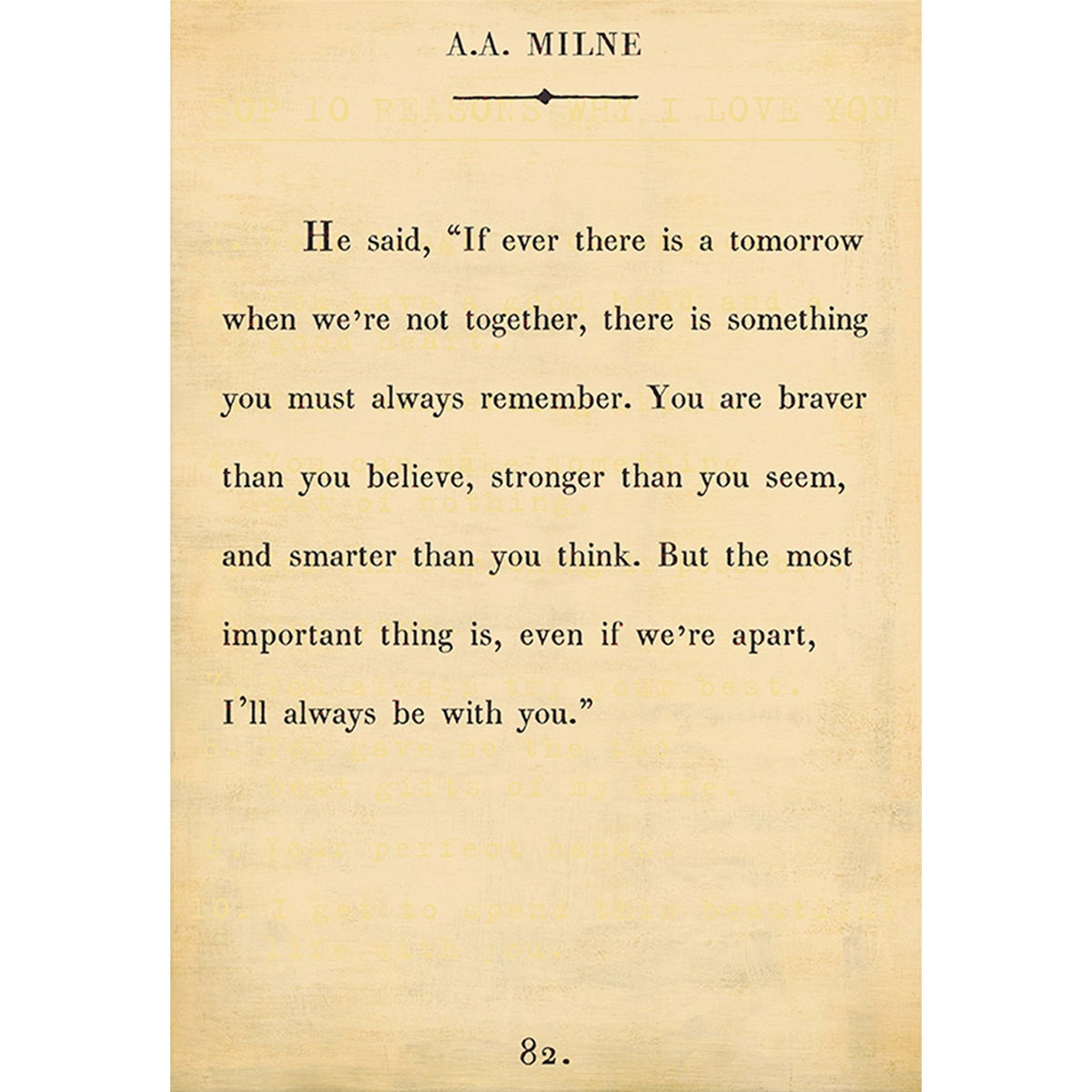 A.A. Milne - Book Collection Art Print-Art Print-17" x 25"-Cream-Gallery Wrap-Jack and Jill Boutique