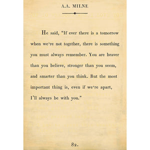 A.A. Milne - Book Collection Art Print-Art Print-17" x 25"-Cream-Gallery Wrap-Jack and Jill Boutique