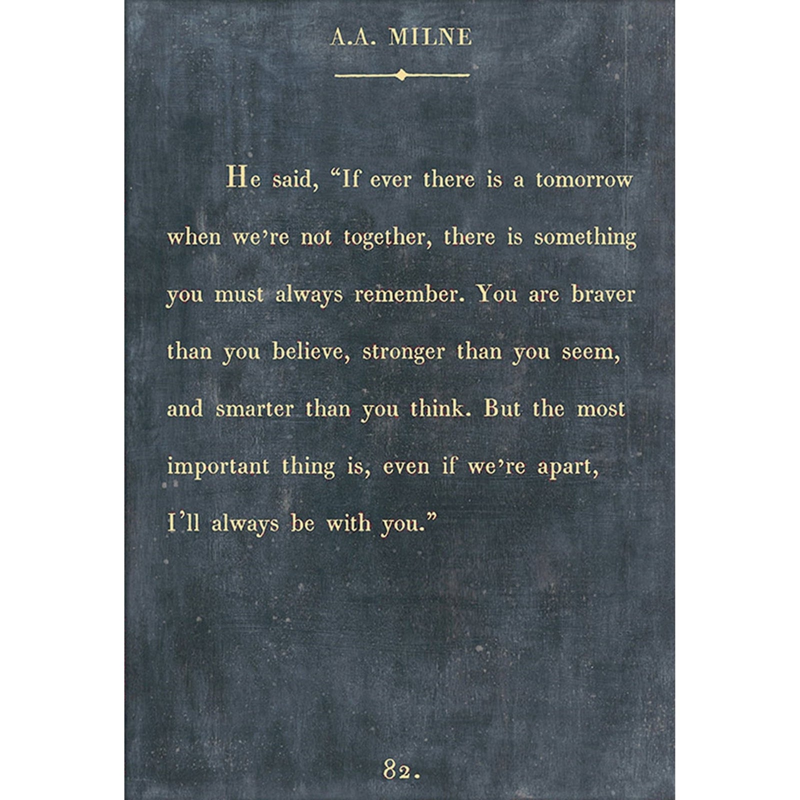 A.A. Milne - Book Collection Art Print-Art Print-17" x 25"-Charcoal-Gallery Wrap-Jack and Jill Boutique