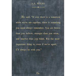 A.A. Milne - Book Collection Art Print-Art Print-17" x 25"-Charcoal-Gallery Wrap-Jack and Jill Boutique