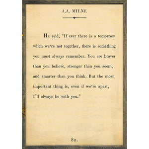 A.A. Milne - Book Collection Art Print-Art Print-17" x 25"-Cream-Grey Wood Frame-Jack and Jill Boutique