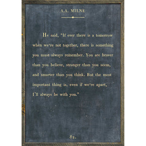 A.A. Milne - Book Collection Art Print-Art Print-17" x 25"-Charcoal-Grey Wood Frame-Jack and Jill Boutique