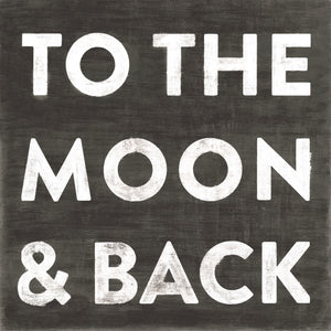 ART PRINT - To the Moon and Back in black background-Art Print-1 x 1 Ft-Gallery Wrap-Jack and Jill Boutique