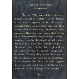 Charles Swindoll - Book Collection Art Print-Art Print-17" x 25"-Charcoal-Gallery Wrap-Jack and Jill Boutique