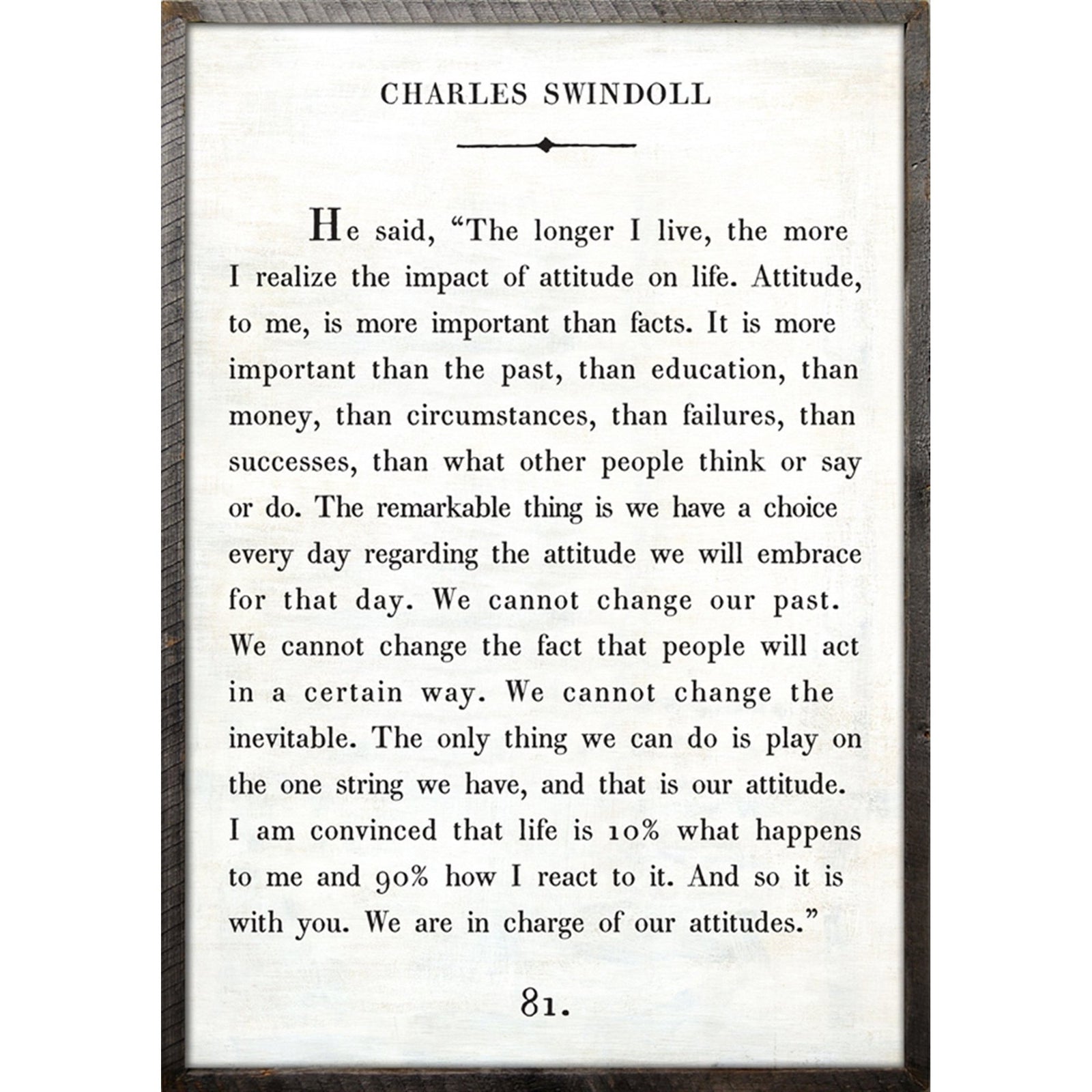 Charles Swindoll - Book Collection Art Print-Art Print-17" x 25"-White-Grey Wood-Jack and Jill Boutique