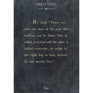 Dalai Lama - Book Collection Art Print-Art Print-17" x 25"-Charcoal-Gallery Wrap-Jack and Jill Boutique
