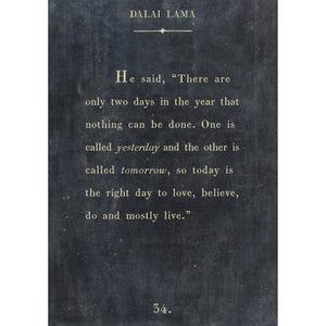 Dalai Lama - Book Collection Art Print-Art Print-17" x 25"-Charcoal-Gallery Wrap-Jack and Jill Boutique