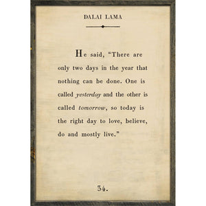 Dalai Lama - Book Collection Art Print-Art Print-17" x 25"-Cream-Grey Wood Frame-Jack and Jill Boutique
