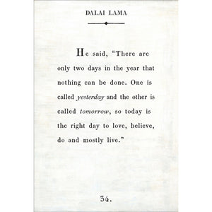 Dalai Lama - Book Collection Art Print-Art Print-17" x 25"-White-Gallery Wrap-Jack and Jill Boutique