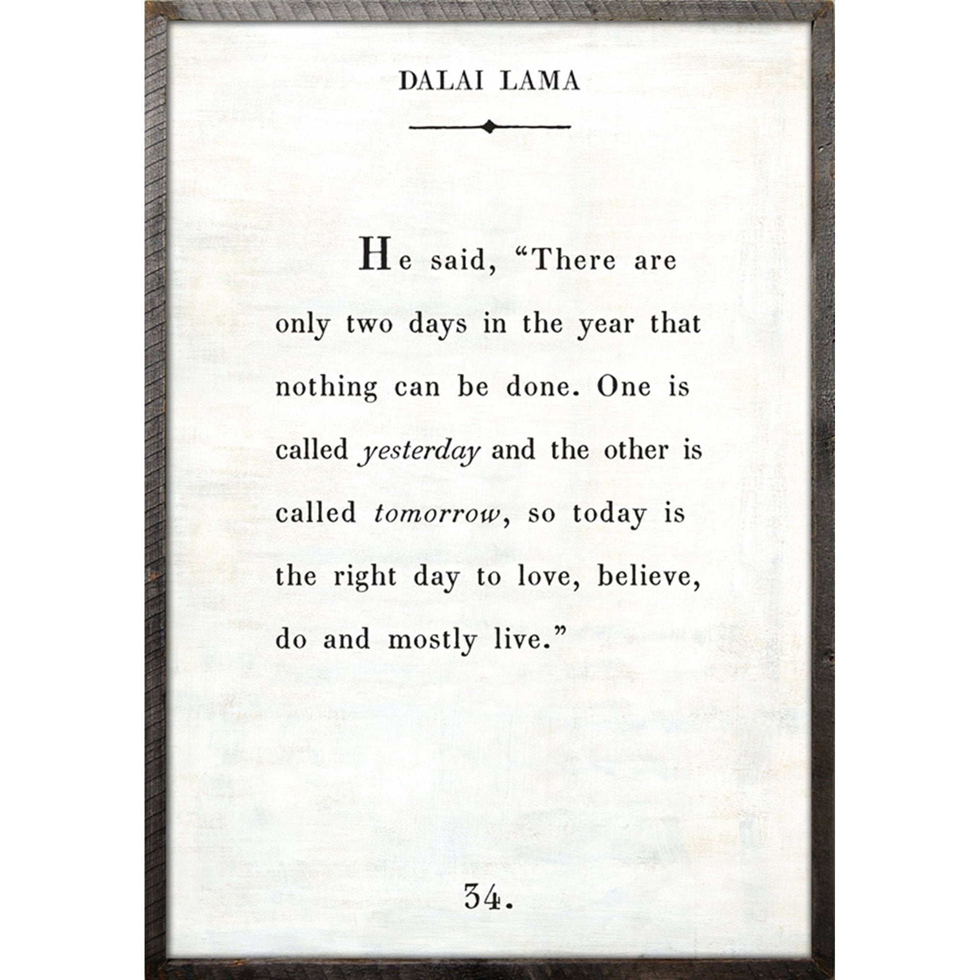 Dalai Lama - Book Collection Art Print-Art Print-17" x 25"-White-Grey Wood Frame-Jack and Jill Boutique