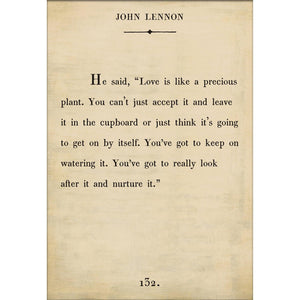 John Lennon - Book Collection Art Print-Art Print-17" x 25"-Cream-Gallery Wrap-Jack and Jill Boutique
