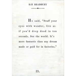 Ray Bradbury - Book Collection Art Print-Art Print-17" x 25"-White-Gallery Wrap-Jack and Jill Boutique
