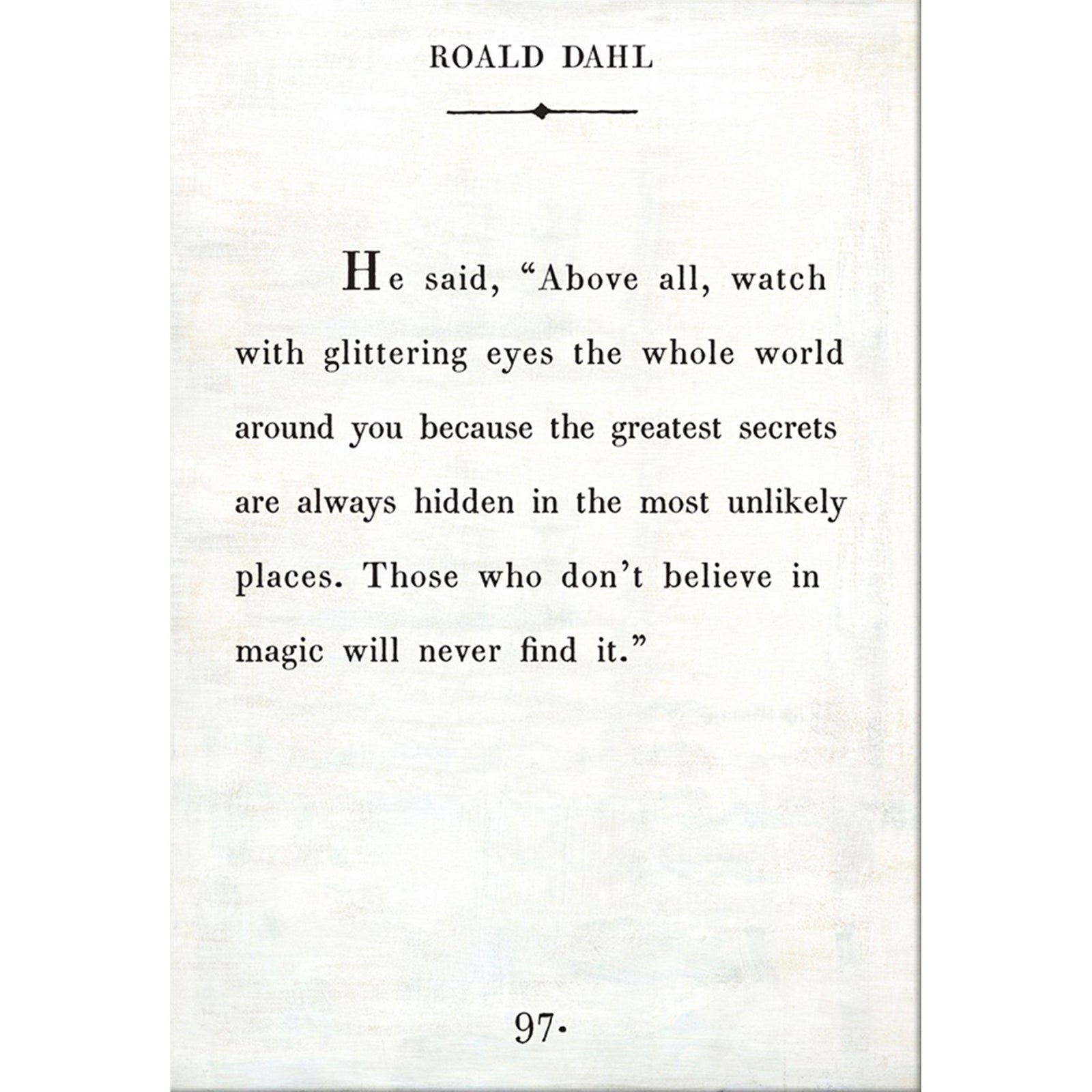 Roald Dahl - Book Collection Art Print-Art Print-17" x 25"-White-Gallery Wrap-Jack and Jill Boutique