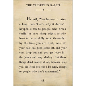 The Velveteen Rabbit - Book Collection Art Print-Art Print-17"x 25"-Cream-Gallery Wrap-Jack and Jill Boutique