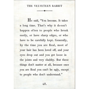 The Velveteen Rabbit - Book Collection Art Print-Art Print-17"x 25"-White-Gallery Wrap-Jack and Jill Boutique