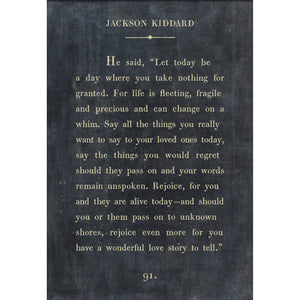 Jackson Kiddard - Book Collection Art Print-Art Print-17" x 25"-Charcoal-Gallery Wrap-Jack and Jill Boutique