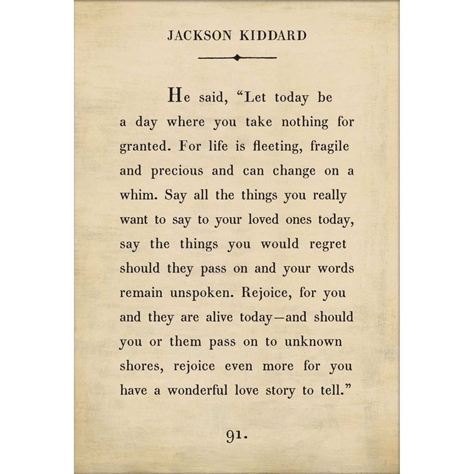 Jackson Kiddard - Book Collection Art Print-Art Print-17" x 25"-Cream-Gallery Wrap-Jack and Jill Boutique