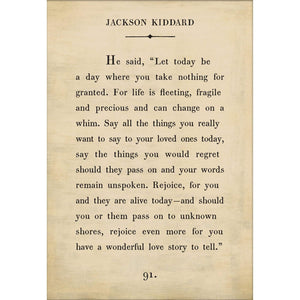 Jackson Kiddard - Book Collection Art Print-Art Print-17" x 25"-Cream-Gallery Wrap-Jack and Jill Boutique