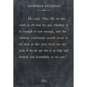 Frederick Buechner - Book Collection Art Print-Art Print-17" x 25"-Charcoal-Gallery Wrap-Jack and Jill Boutique