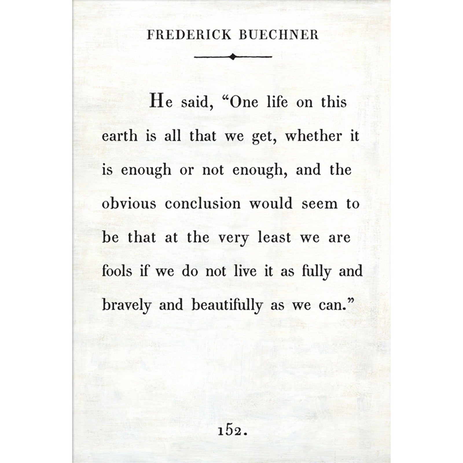 Frederick Buechner - Book Collection Art Print-Art Print-17" x 25"-White-Gallery Wrap-Jack and Jill Boutique