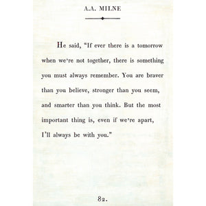 A.A. Milne - Book Collection Art Print-Art Print-17" x 25"-White-Gallery Wrap-Jack and Jill Boutique