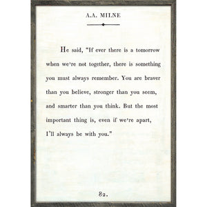 A.A. Milne - Book Collection Art Print-Art Print-17" x 25"-White-Grey Wood Frame-Jack and Jill Boutique