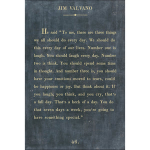 Jim Valvano - Book Collection Art Print-Art Print-17" x 25"-Charcoal-Gallery Wrap-Jack and Jill Boutique