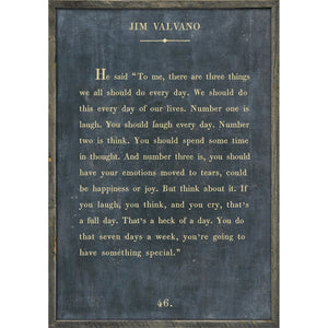 Jim Valvano - Book Collection Art Print-Art Print-17" x 25"-Charcoal-Grey Wood Frame-Jack and Jill Boutique