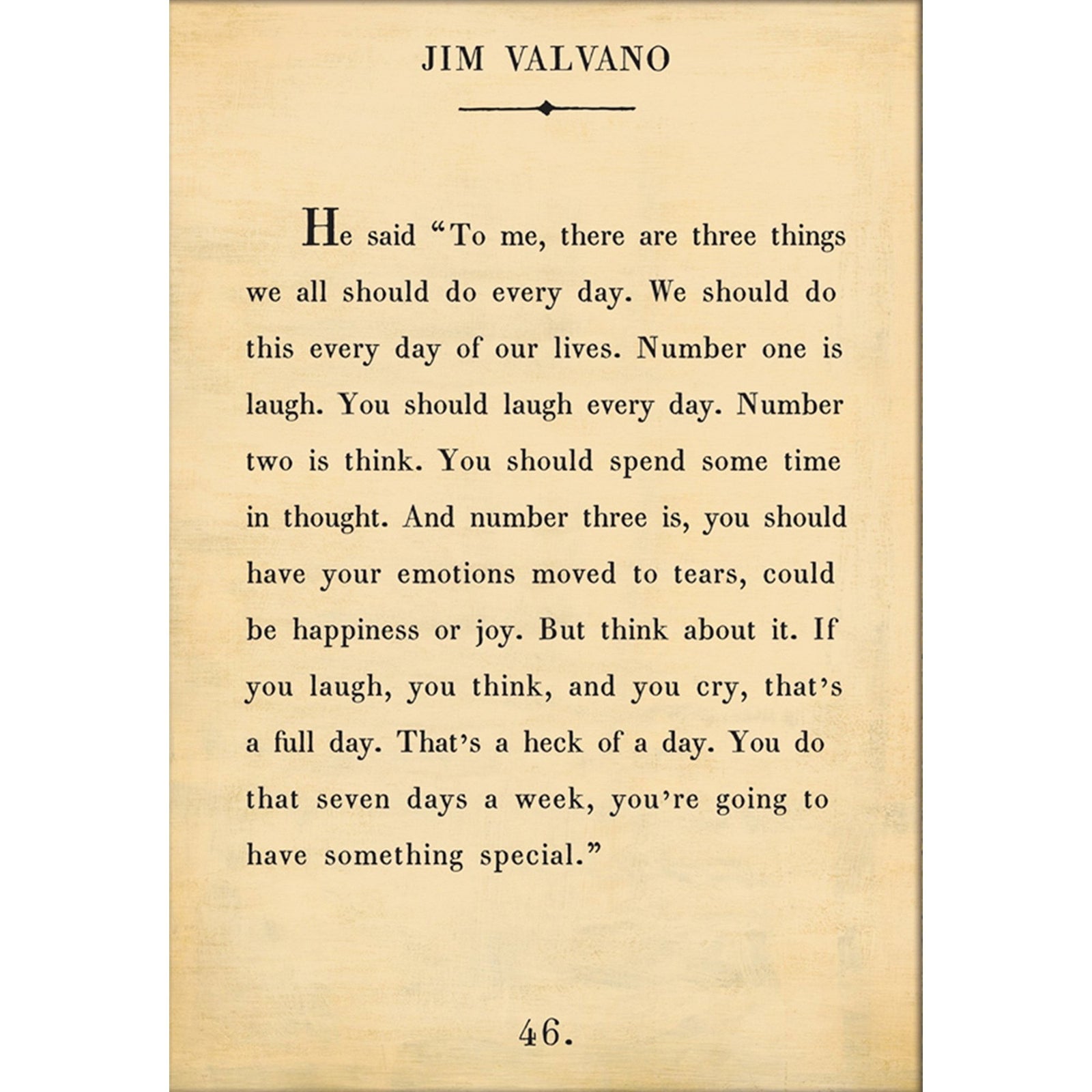 Jim Valvano - Book Collection Art Print-Art Print-17" x 25"-Cream-Gallery Wrap-Jack and Jill Boutique