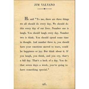 Jim Valvano - Book Collection Art Print-Art Print-17" x 25"-Cream-Gallery Wrap-Jack and Jill Boutique