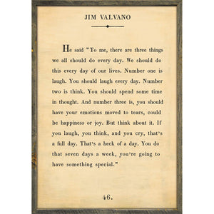 Jim Valvano - Book Collection Art Print-Art Print-17" x 25"-Cream-Grey Wood Frame-Jack and Jill Boutique