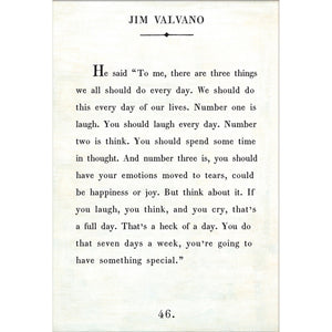Jim Valvano - Book Collection Art Print-Art Print-17" x 25"-White-Gallery Wrap-Jack and Jill Boutique