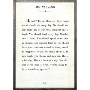 Jim Valvano - Book Collection Art Print-Art Print-17" x 25"-White-Grey Wood Frame-Jack and Jill Boutique