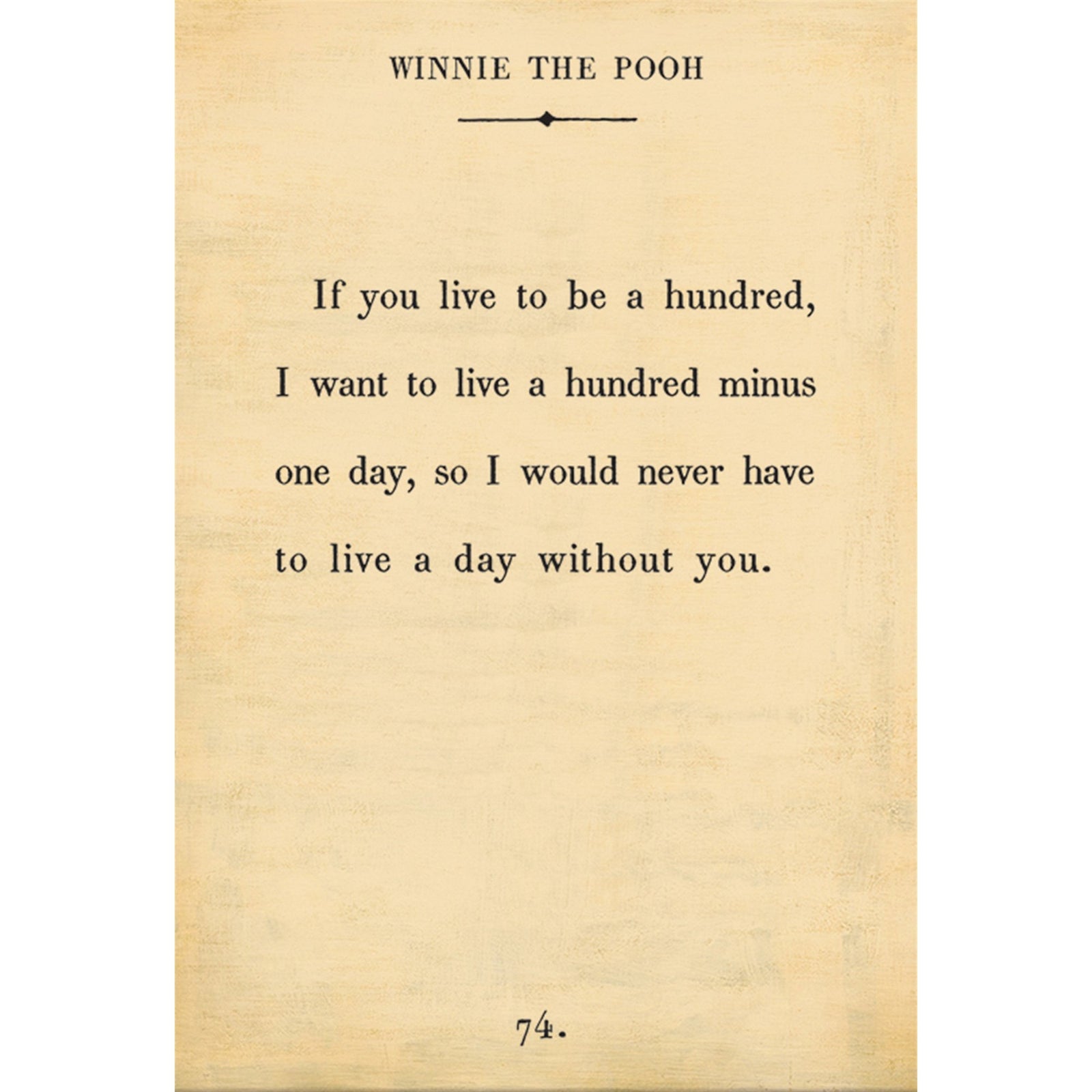 Winnie The Pooh - Book Collection Art Print-Art Print-17" x 25"-Cream-Gallery Wrap-Jack and Jill Boutique