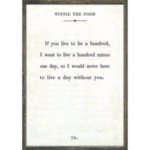Winnie The Pooh - Book Collection Art Print-Art Print-17" x 25"-White-Grey Wood Frame-Jack and Jill Boutique