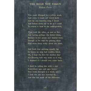 The Road Not Taken - Poetry Collection Art Print-Art Print-17" x 25"-Charcoal-Gallery Wrap-Jack and Jill Boutique