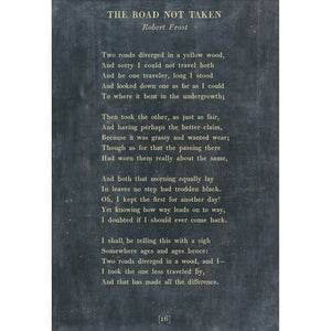 The Road Not Taken - Poetry Collection Art Print-Art Print-17" x 25"-Charcoal-Gallery Wrap-Jack and Jill Boutique