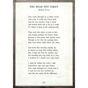 The Road Not Taken - Poetry Collection Art Print-Art Print-17" x 25"-White-Grey Wood Frame-Jack and Jill Boutique