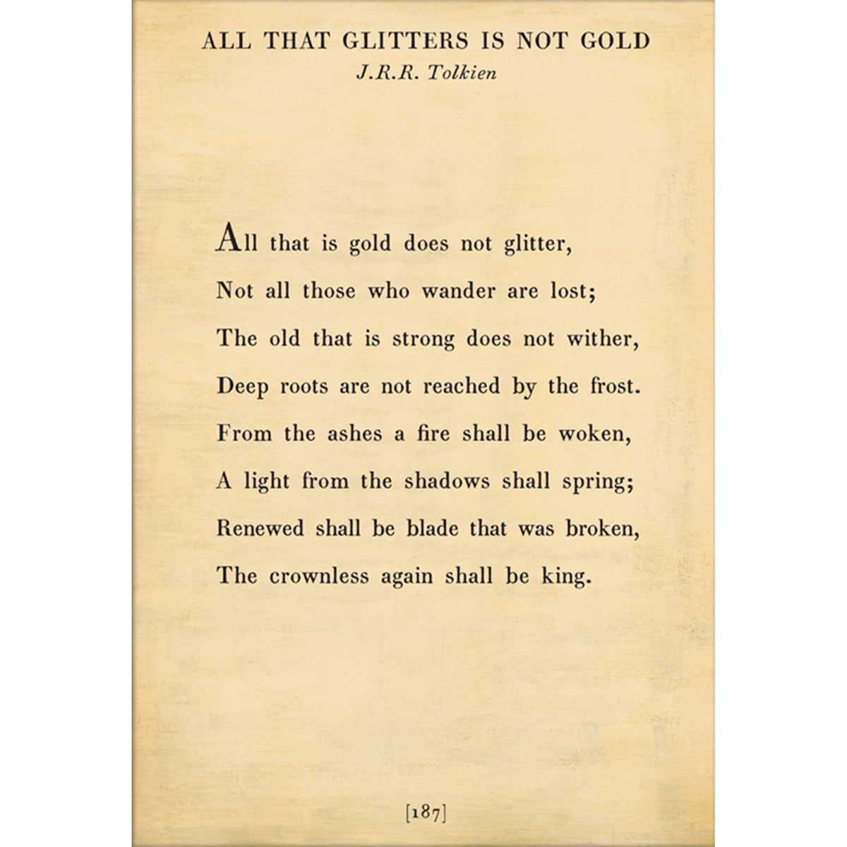 All that is gold does not glitter - Poetry Collection Art Print-Art Print-Jack and Jill Boutique