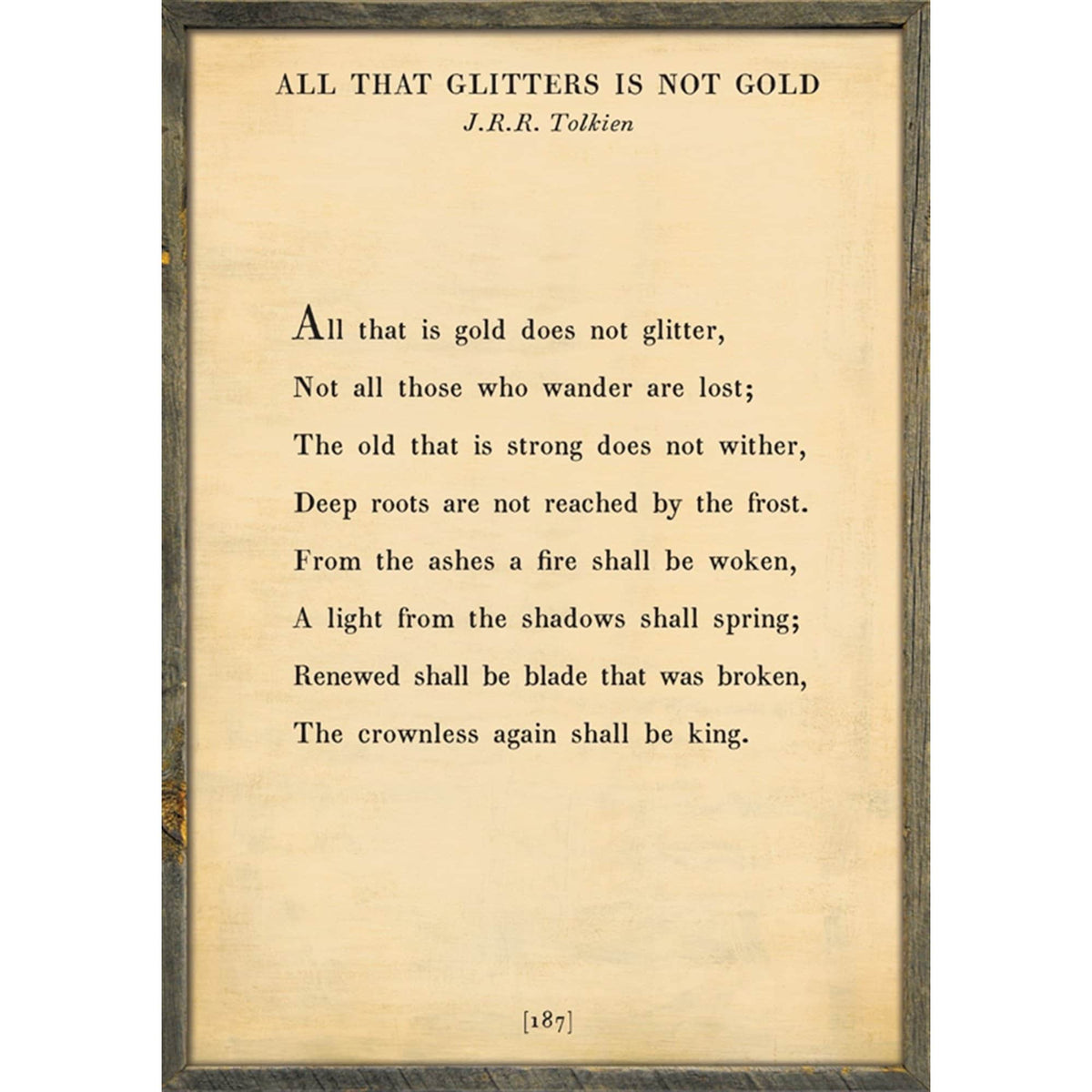 All that is gold does not glitter - Poetry Collection Art Print-Art Print-Jack and Jill Boutique