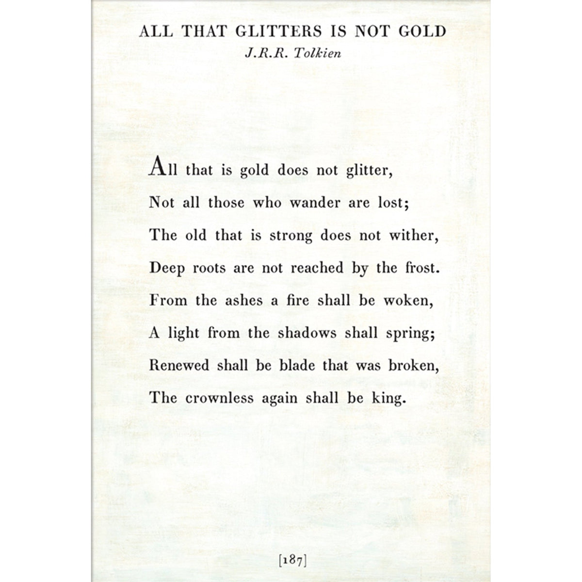 All that is gold does not glitter - Poetry Collection Art Print-Art Print-Jack and Jill Boutique