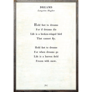 Dreams - Poetry Collection Art Print-Art Print-17" x 25"-White-Grey Wood Frame-Jack and Jill Boutique