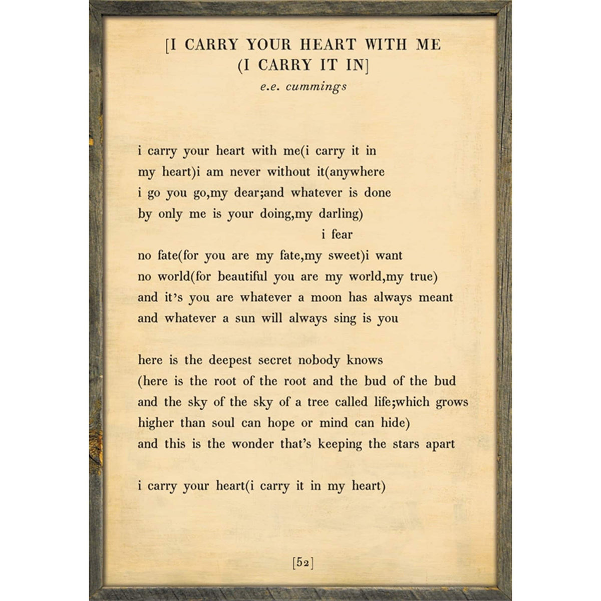 I Carry Your Heart - Poetry Collection Art Print-Art Print-Jack and Jill Boutique