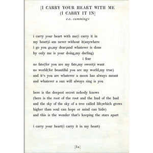I Carry Your Heart - Poetry Collection Art Print-Art Print-17" x 25"-White-Gallery Wrap-Jack and Jill Boutique