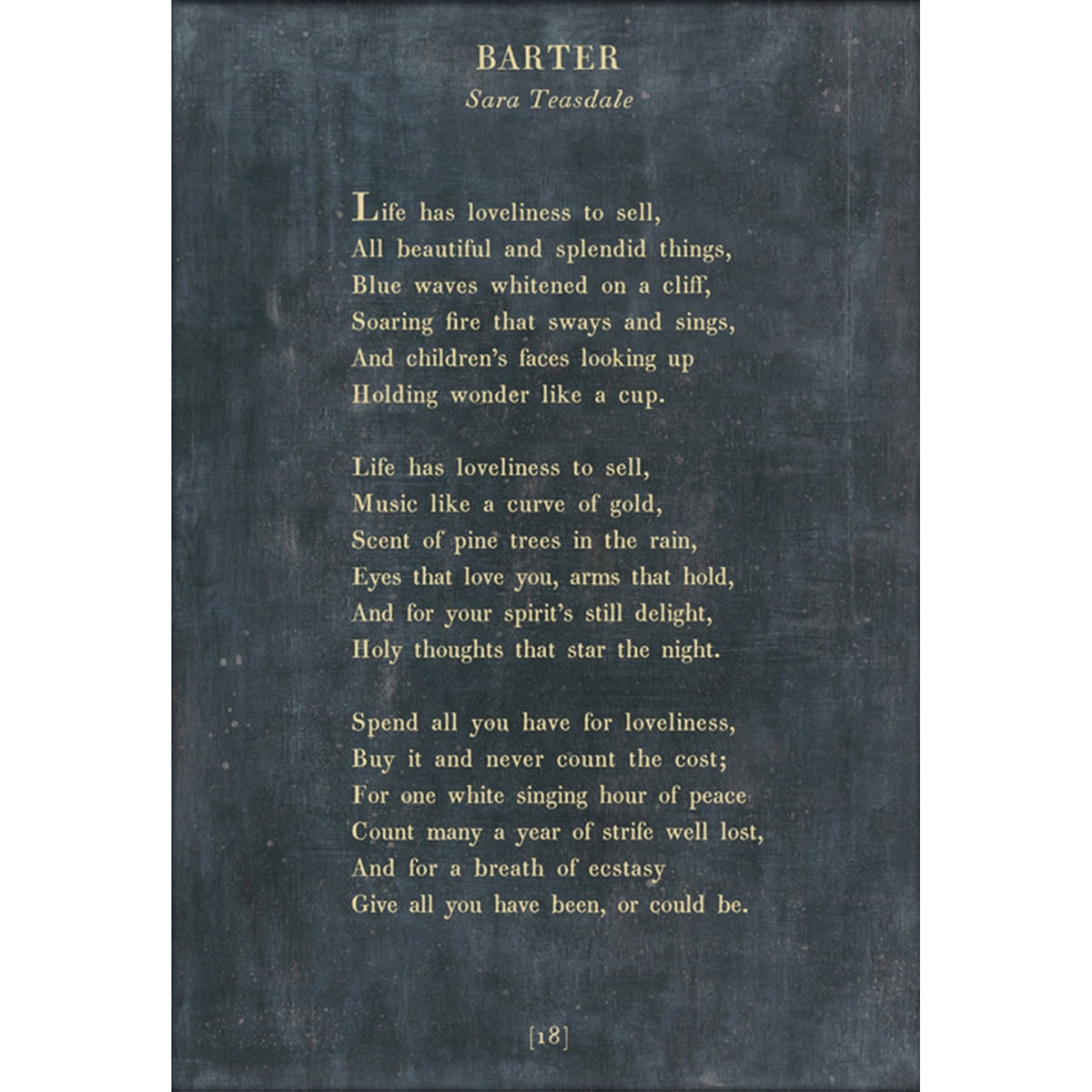 Barter - Poetry Collection Art Print-Art Print-Jack and Jill Boutique