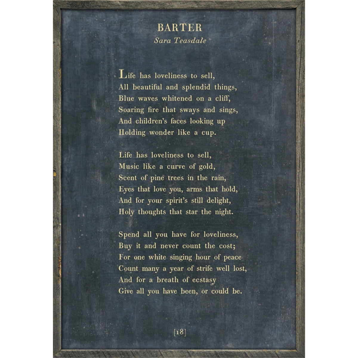 Barter - Poetry Collection Art Print-Art Print-Jack and Jill Boutique