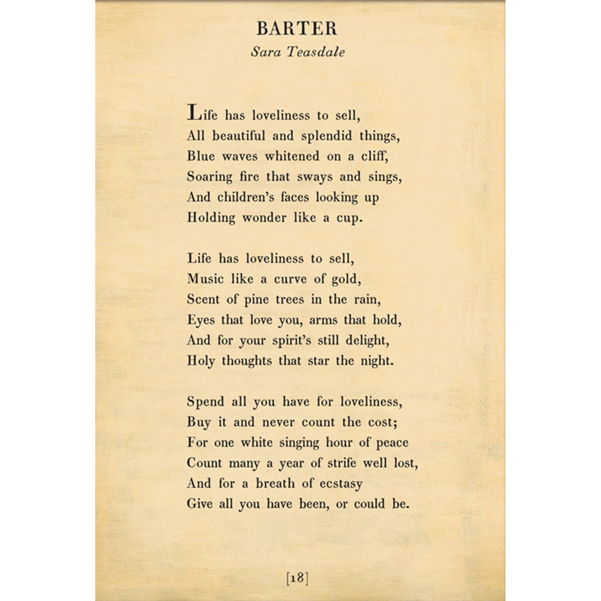 Barter - Poetry Collection Art Print-Art Print-Jack and Jill Boutique